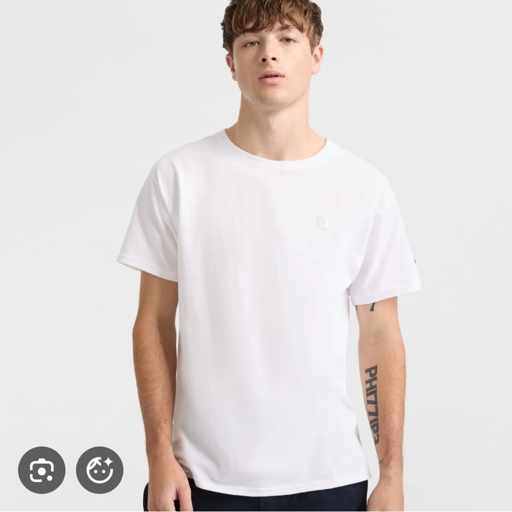 Champion White Short Sleeve Tee